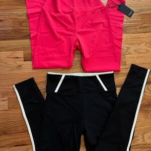 Stylish Black and Pink Women's Leggings